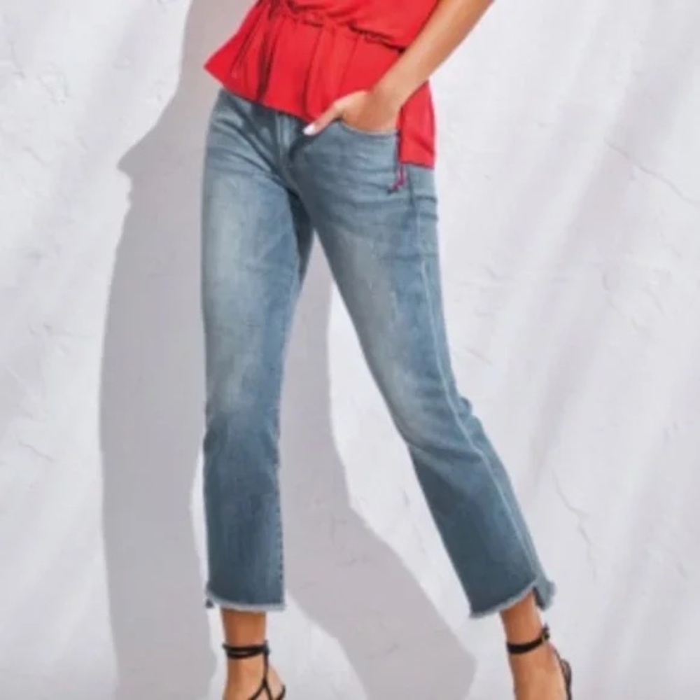 Cabi High-Low Crop Denim